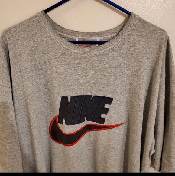 Vintage mens 80s 90s y2k Nike t-shirt gray xxl - Picture 2 of 5